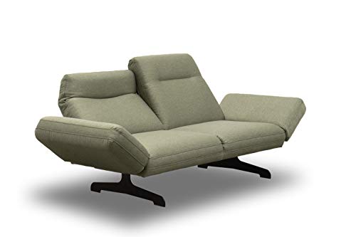 DOMO. Collection Sofa Arezzo, elegante Designer Couch mit Relaxfunktion, 2er Polster, 2,5-Sitzer, grün, 219x99x94 von DOMO. collection