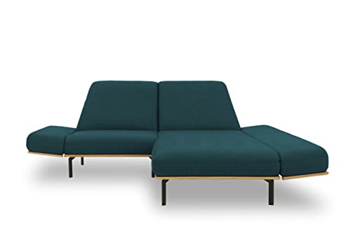 DOMO. Collection Arica Ecksofa, Sofa in L-Form, Eckcouch, Couch, Polstermöbel, Petrol, 257x190 von DOMO. collection