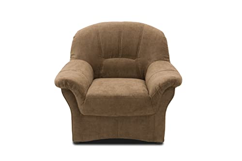 DOMO. collection Polstersessel Bahia FK, Sessel mit Federkernpolsterung, Federkernsessel in klassischem Design, Einzelsessel 102 x 57 x 91 cm (BxTxH), braun von DOMO. collection