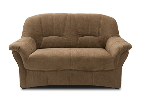 DOMO. Collection Bahia FK Sofa, 2er Couch mit Federkernpolsterung, Federkernsofa in klassischem Design, 2 Sitzer, Polstermöbel, braun, 153 cm von DOMO. collection