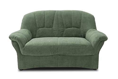 DOMO. Collection Bahia FK Sofa, 2er Couch mit Federkernpolsterung, Federkernsofa in klassischem Design, 2 Sitzer, Polstermöbel, grün, 153 cm von DOMO. collection