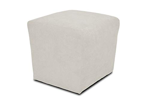 DOMO. collection Polsterhocker Bob, Sitzhocker, Sitzwürfel, Fußhocker, 46 x 46 x 43 cm (BxTxH), Webstoff in beige von DOMO. collection