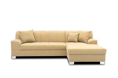 DOMO. collection Ecksofa Capri, Sofa in L-Form mit Schlaffunktion, Couch, Polsterecke, Eckcouch, Schlafsofa 239 x 152 x 75 cm (BxTxH), beige von DOMO. collection