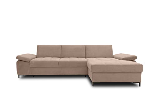 DOMO. collection Ecksofa Curacao, Sofa mit Federkern und Armlehnfunktion in L-Form, Eckcouch, Polsterecke 297 x 160 x 84 cm (BxTxH), coffee (braun) DOMO. collection Ecksofa Curacao, Sofa mit Federkern und Armlehnfunktion in L-Form, Eckcouch, Polsterecke 297 x 160 x 84 cm (BxTxH), coffee (braun) von DOMO. collection