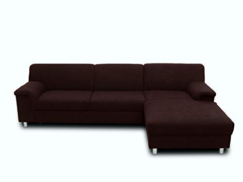 DOMO. collection Ecksofa Jamie, Sofa in L-Form, Couch, moderne Polsterecke, Eckcouch 251 x 150 x 72 cm (BxTxH), braun von DOMO. collection