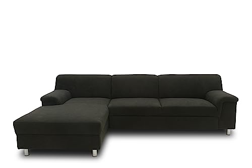DOMO. collection Ecksofa Jamie, Sofa mit Schlaffunktion, moderne Couch in L-Form, Schlafsofa 251 x 150 x 72 cm (BxTxH), anthrazit von DOMO. collection