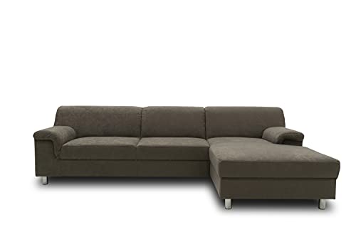 DOMO. collection Ecksofa Jamie, Sofa mit Schlaffunktion, moderne Couch in L-Form, Schlafsofa 251 x 150 x 72 cm, grau von DOMO. collection