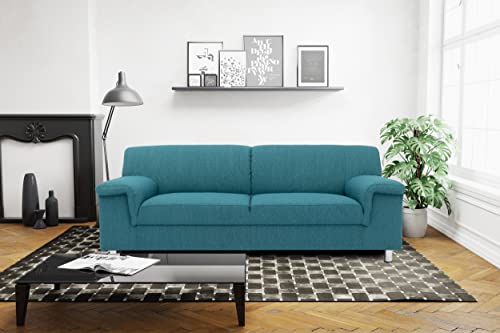DOMO. collection Sofa Jamie, 2er Couch, moderne Polster-Garnitur, 2-Sitzer 190 x 80 x 72 cm (BxTxH), türkis DOMO. collection Sofa Jamie, 2er Couch, moderne Polster-Garnitur, 2-Sitzer 190 x 80 x 72 cm (BxTxH), türkis von DOMO. collection