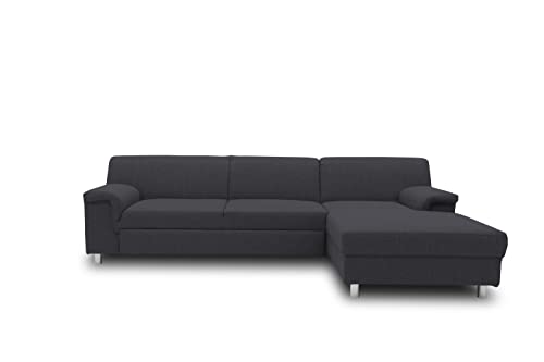 DOMO. Collection Junin Ecksofa, Sofa in L-Form mit Schlaffunktion, Couch Polsterecke, Moderne Eckcouch, Schlamm, 251 x 150 cm von DOMO. collection