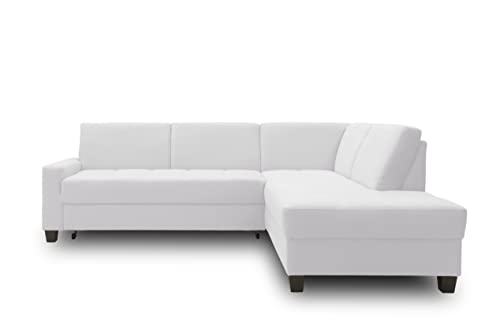 DOMO. collection Ecksofa Londrina, Sofa in L-Form, Eckcouch, Ecksofa, Polsterecke 243 x 209 x 84 cm (BxTxH), silber weiß von DOMO. collection