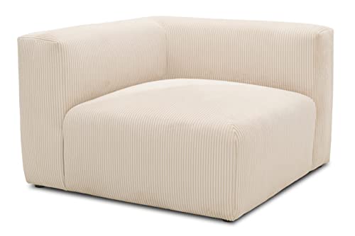 DOMO. collection Ecksessel Malia, Cord Modul-Sofa, Polsterecke, Modul-Couch, Einzel-Polsterelement, kombinierbar, Sitzecke, 108 x 108 x 69 cm (BxTxH), beige von DOMO. collection
