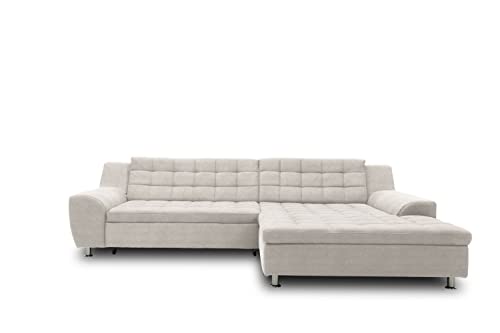 DOMO. Collection Merida Ecksofa, Sofa mit Schlaffunktion in L-Form, Eckcouch, Polstergarnitur in beige von DOMO. collection