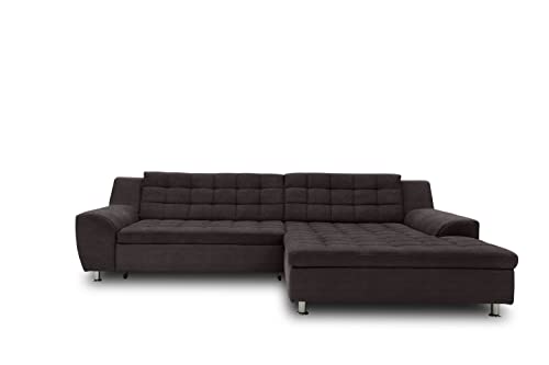 DOMO. collection Ecksofa Merida, Sofa mit Schlaffunktion in L-Form, Eckcouch, Polsterecke, Schlafsofa 304 x 200 x 84 cm (BxTxH), espresso von DOMO. collection