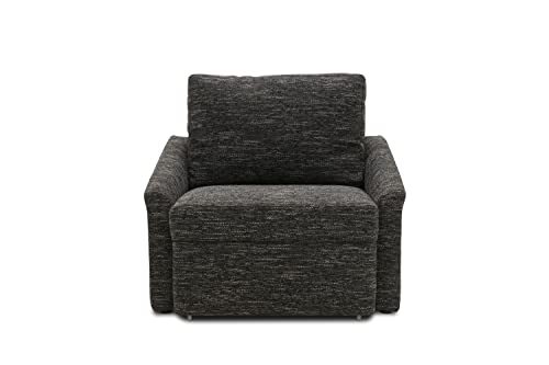 DOMO. Collection Relax Sessel | Dauerschläfer Boxspring Sofa mit Schlaffunktion | Schlafsessel Gästebett Schlafsofa | 108 x 96 x 86 cm | schwarz von DOMO. collection