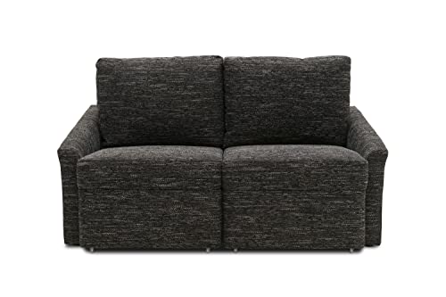 DOMO. Collection Relax Couch | Dauerschläfer Boxspring Sofa mit Schlaffunktion | 2-Sitzer Schlafsofa Gästebett | 168 x 96 x 86 cm | schwarz von DOMO. collection