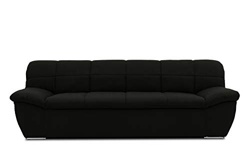 DOMO. collection Sofa Splash, 3-Sitzer Couch, 3er Garnitur aus Webstoff mit breiten Armlehnen, Polstersofa, 232 x 96 x 76 cm (BxHxT), schwarz DOMO. collection Sofa Splash, 3-Sitzer Couch, 3er Garnitur aus Webstoff mit breiten Armlehnen, Polstersofa, 232 x 96 x 76 cm (BxHxT), schwarz von DOMO. collection