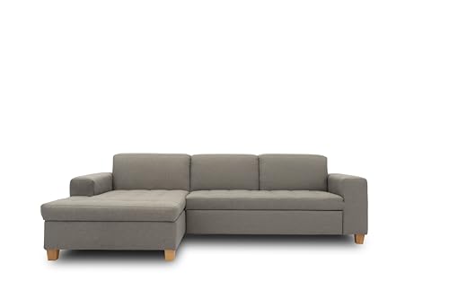 DOMO. collection Ecksofa Sugar, Sofa in L-Form, Eckcouch Polstergarnitur, 266 x 162 x 80 cm, hellgrau von DOMO. collection