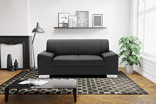 DOMO. Collection Sofa Alisson, 2er Couch, 2-Sitzer, 2er Garnitur, 164x83x75 cm, Polstergarnitur in schwarz von DOMO. collection