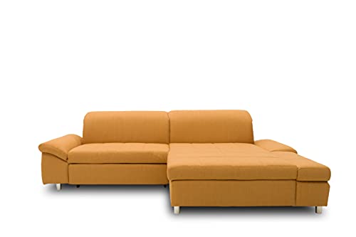 DOMO. collection Ecksofa Mika, Sofa in L-Form, Eckcouch, Polsterecke 260 x 178 x 80 cm (BxTxH), gelb von DOMO. collection
