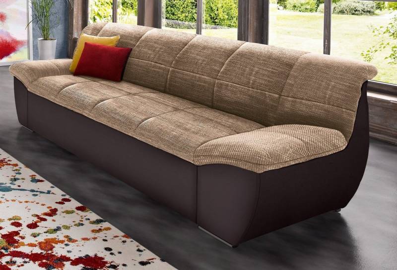 DOMO collection 3-Sitzer Splash, moderne Steppung im Sitz und Rücken, komfortabel, flache Armlehnen zum Entspannen von DOMO collection