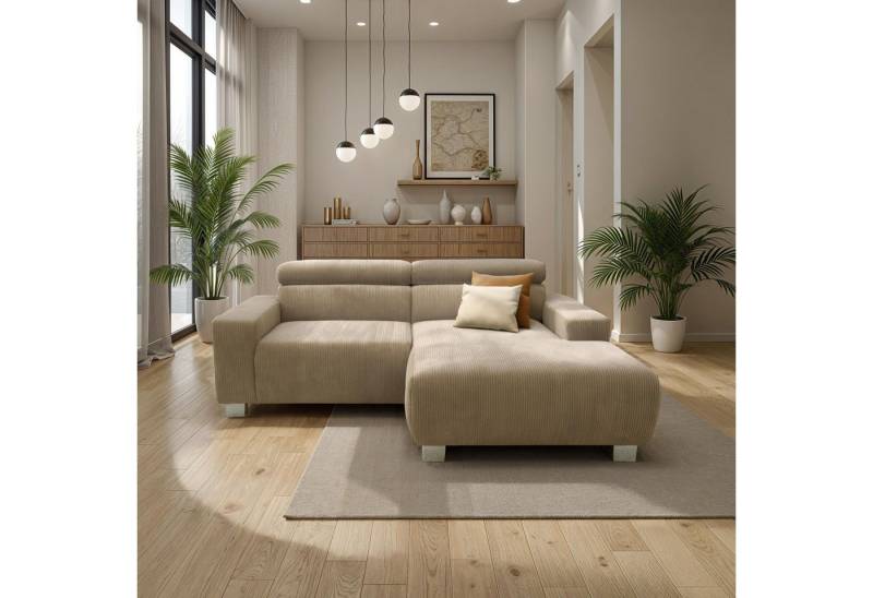 DOMO collection Ecksofa 100030 inkl. Kopfteilverstellung, guter Sitzkomfort, Cordbezug, L-Form, mit komfortabler Wellenunterfederung, ideal für kleine Räume DOMO collection Ecksofa 100030 inkl. Kopfteilverstellung, guter Sitzkomfort, Cordbezug, L-Form, mit komfortabler Wellenunterfederung, ideal für kleine Räume von DOMO collection