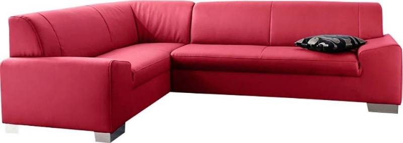 DOMO collection Ecksofa Alisson, zeitlose Optik, flache Armlehnen, L-Form, fester Sitzkomfort, wahlweise mit Bettfunktion von DOMO collection