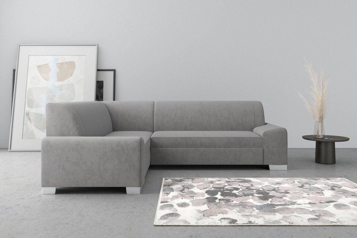 DOMO collection Ecksofa Anzio in kubischer Formensprache, flache Armlehnen, L-Form, Wahlweise mit Bettfunktion und Federkern für hohen Sitzkomfort DOMO collection Ecksofa Anzio in kubischer Formensprache, flache Armlehnen, L-Form, Wahlweise mit Bettfunktion und Federkern für hohen Sitzkomfort von DOMO collection