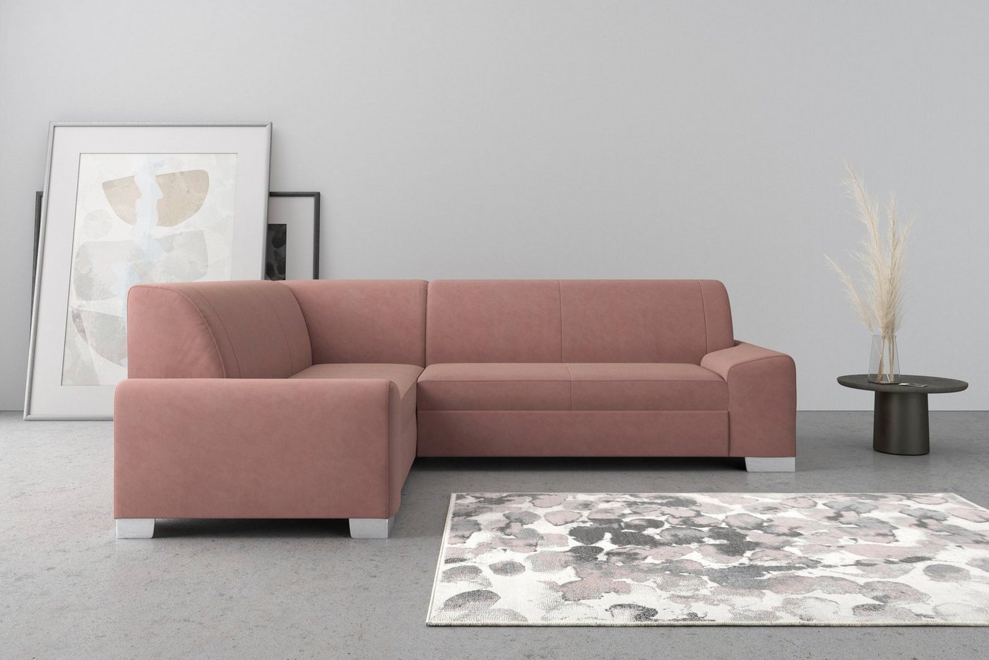 DOMO collection Ecksofa Anzio in kubischer Formensprache, flache Armlehnen, L-Form, Wahlweise mit Bettfunktion und Federkern für hohen Sitzkomfort DOMO collection Ecksofa Anzio in kubischer Formensprache, flache Armlehnen, L-Form, Wahlweise mit Bettfunktion und Federkern für hohen Sitzkomfort von DOMO collection