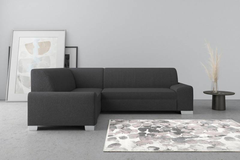 DOMO collection Ecksofa Anzio in kubischer Formensprache, flache Armlehnen, L-Form, Wahlweise mit Bettfunktion und Federkern für hohen Sitzkomfort DOMO collection Ecksofa Anzio in kubischer Formensprache, flache Armlehnen, L-Form, Wahlweise mit Bettfunktion und Federkern für hohen Sitzkomfort von DOMO collection