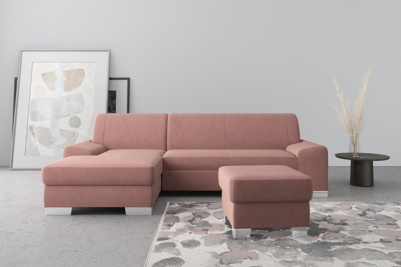DOMO collection Ecksofa Anzio L-Form, whlw. Bettfunktion, Federkern, hochwertig, Breite 271 cm, Ohne Bettfunktion, Recamiere links, Samtoptik, malve DOMO collection Ecksofa Anzio L-Form, whlw. Bettfunktion, Federkern, hochwertig, Breite 271 cm, Ohne Bettfunktion, Recamiere links, Samtoptik, malve von DOMO collection