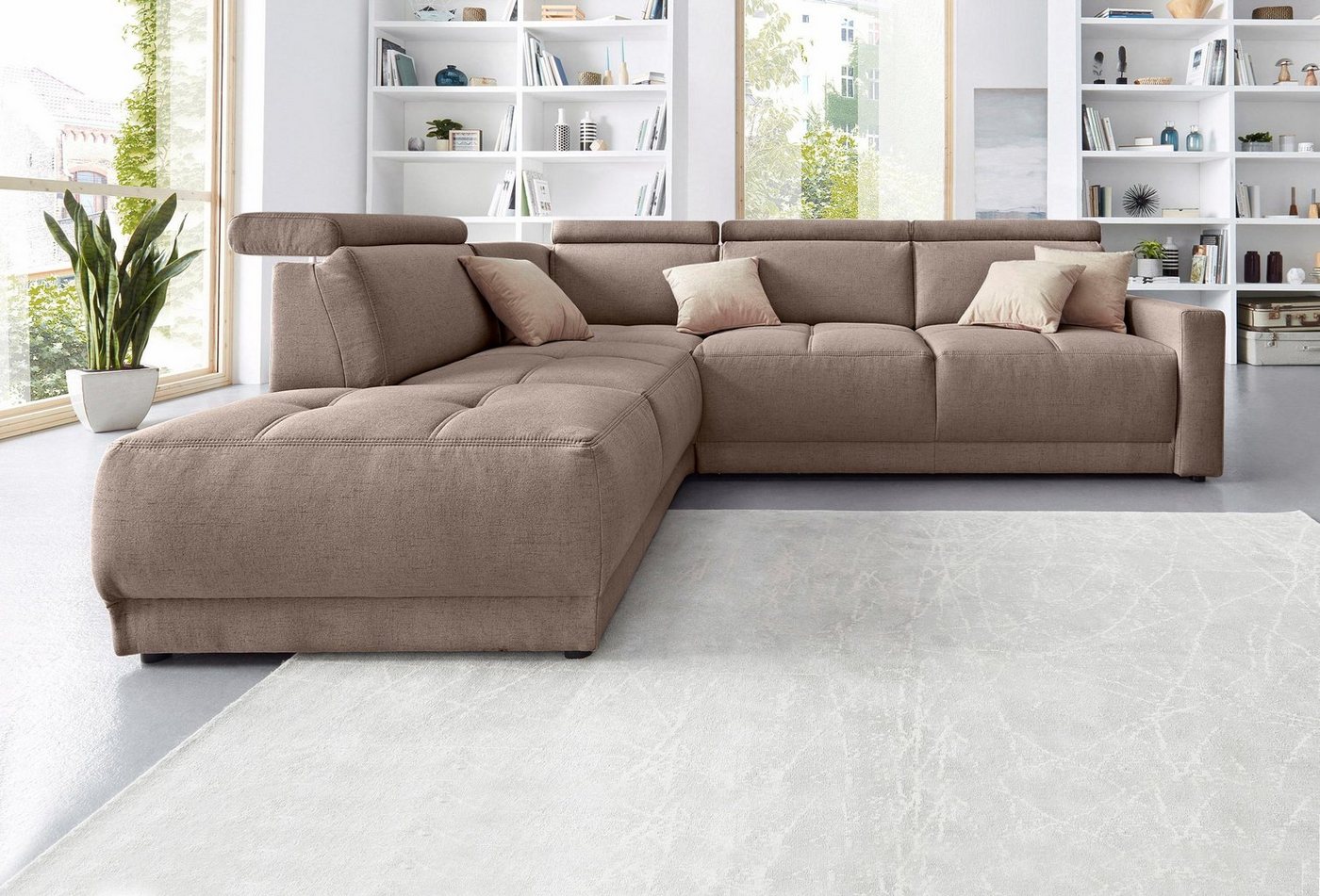 DOMO collection Ecksofa Ava L-Form, mit Ottomane, Federkern wahlweise mit Kopfteilverstellungen von DOMO collection