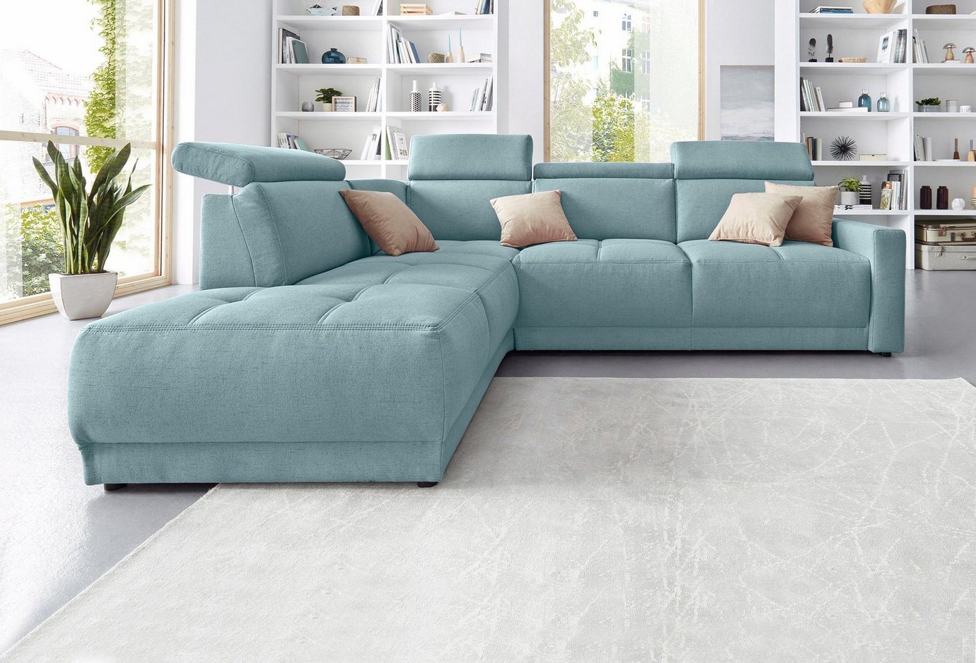 DOMO collection Ecksofa Ava L-Form, mit Ottomane, Federkern wahlweise mit Kopfteilverstellungen von DOMO collection