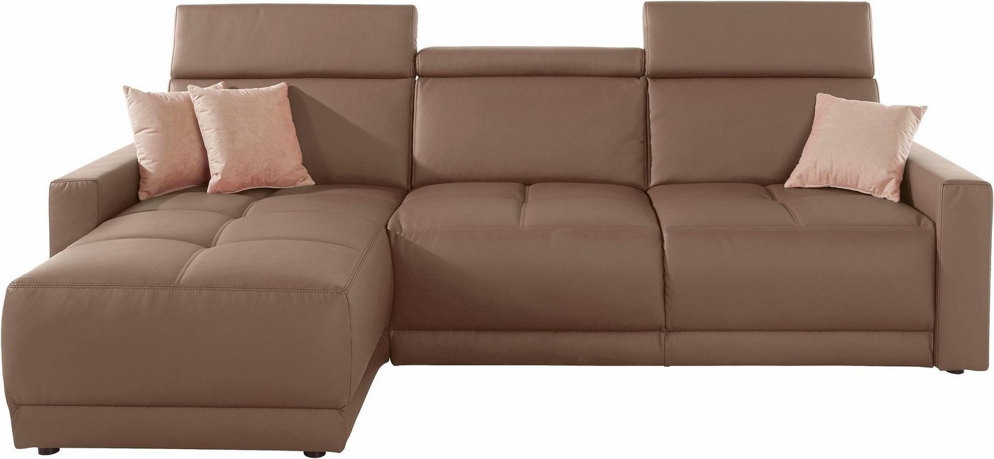 DOMO collection Ecksofa Ava L-Form, mit Recamiere, Federkern wahlweise mit Kopfteilverstellungen von DOMO collection