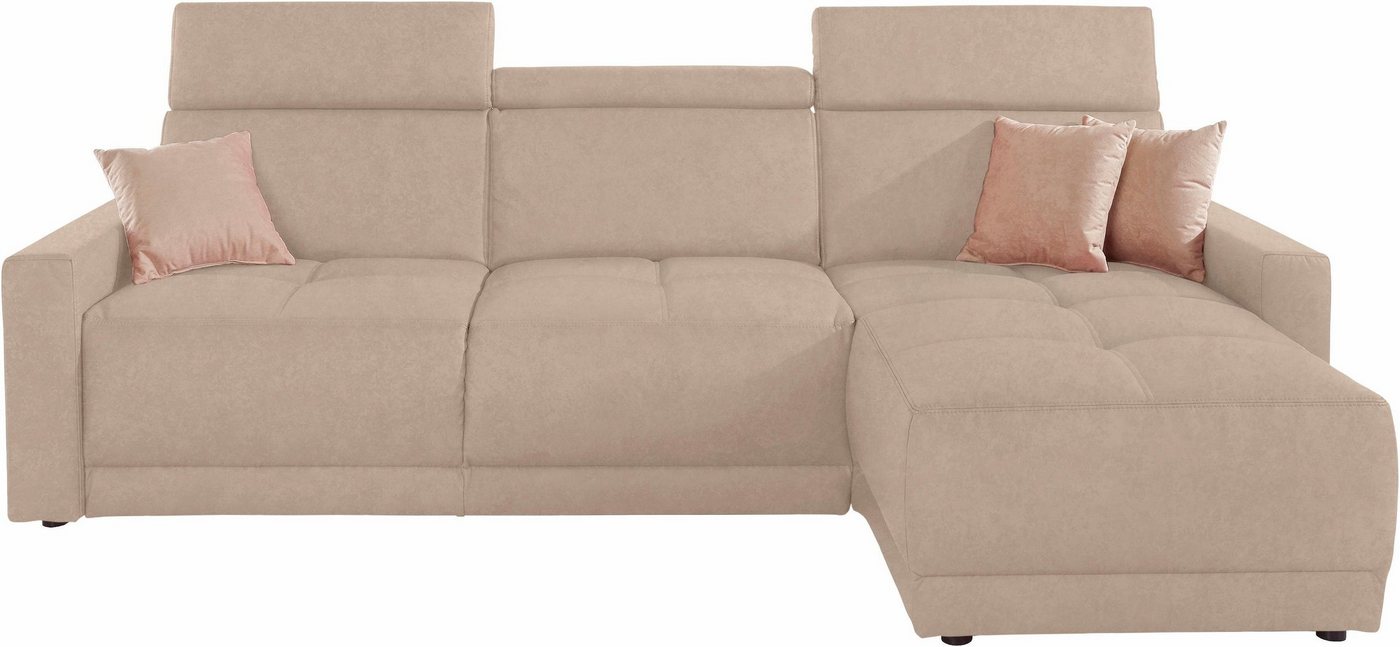 DOMO collection Ecksofa Ava L-Form, mit Recamiere, Federkern wahlweise mit Kopfteilverstellungen von DOMO collection