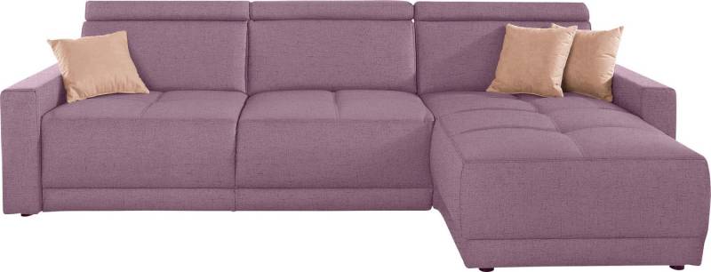 DOMO collection Ecksofa Ava mit moderner Sitzheftung & toller Doppelnaht, komfortabel, L-Form, mit Recamiere, inkl. Federkern, wahlweise mit Kopfteilverstellungen von DOMO collection