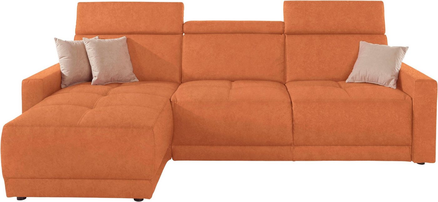 DOMO collection Ecksofa Ava L-Form, mit Recamiere, Federkern wahlweise mit Kopfteilverstellungen von DOMO collection