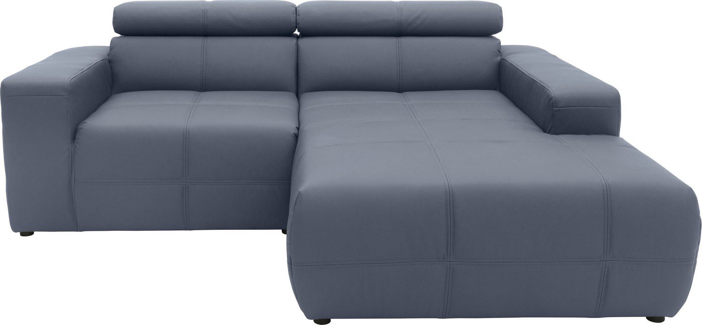 DOMO collection Ecksofa Brandon kleine Ausführung B/T/H: 214/100/80 cm, Mit Kopfteilverstellung, auch in Leder und Cord, L-Form von DOMO collection