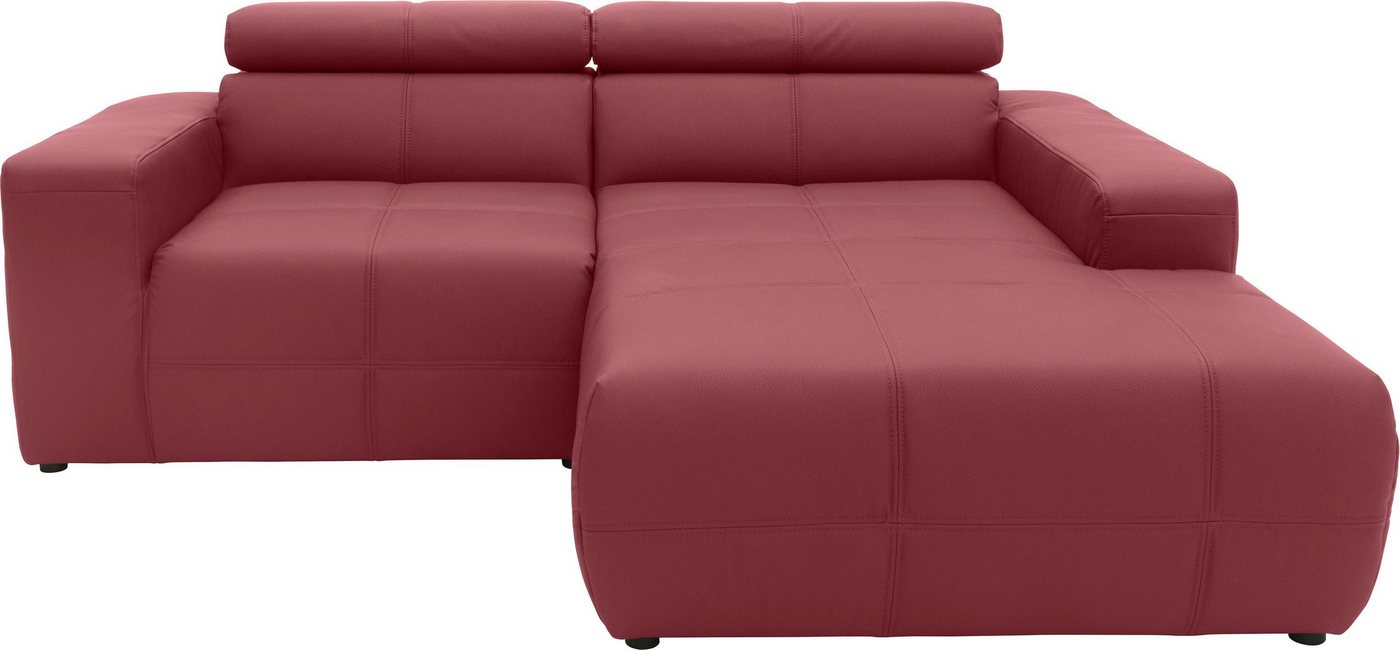 DOMO collection Ecksofa Brandon kleine Ausführung B/T/H: 214/100/80 cm, Mit Kopfteilverstellung, auch in Leder und Cord, L-Form von DOMO collection