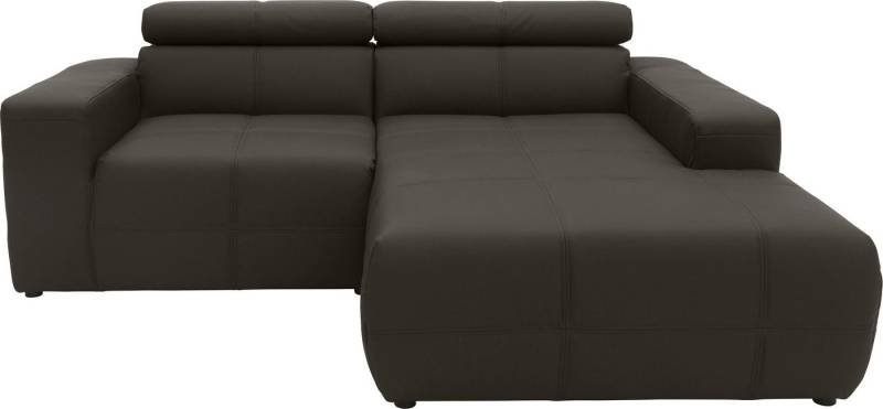DOMO collection Ecksofa Brandon, inkl. Kopfteilverstellung, B/T/H: 214/100/80 cm, L-Form, Mit Kopfteilverstellung, auch in Leder und Cord, L-Form von DOMO collection