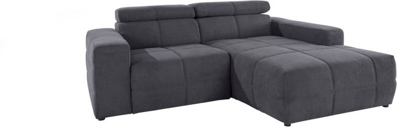 DOMO collection Ecksofa Brandon, inkl. Kopfteilverstellung, B/T/H: 214/100/80 cm, L-Form, Mit Kopfteilverstellung, auch in Leder und Cord, L-Form von DOMO collection