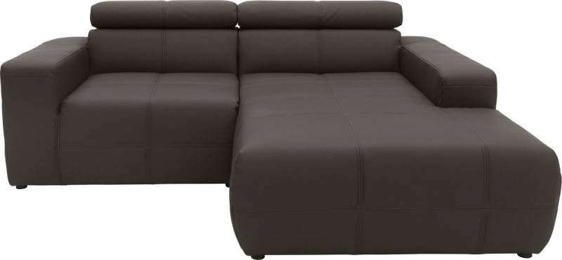 DOMO collection Ecksofa Brandon, inkl. Kopfteilverstellung, B/T/H: 214/100/80 cm, L-Form, Mit Kopfteilverstellung, auch in Leder und Cord, L-Form von DOMO collection
