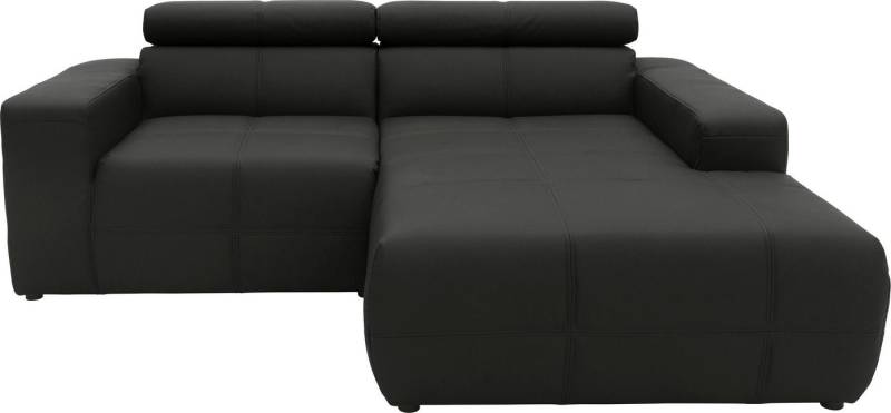DOMO collection Ecksofa Brandon, inkl. Kopfteilverstellung, B/T/H: 214/100/80 cm, L-Form, Mit Kopfteilverstellung, auch in Leder und Cord, L-Form von DOMO collection