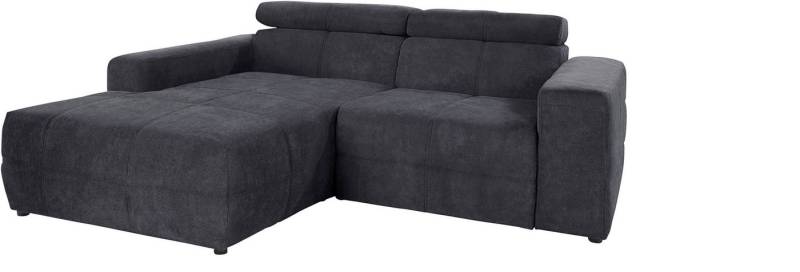 DOMO collection Ecksofa Brandon, inkl. Kopfteilverstellung, B/T/H: 214/100/80 cm, L-Form, Mit Kopfteilverstellung, auch in Leder und Cord, L-Form von DOMO collection