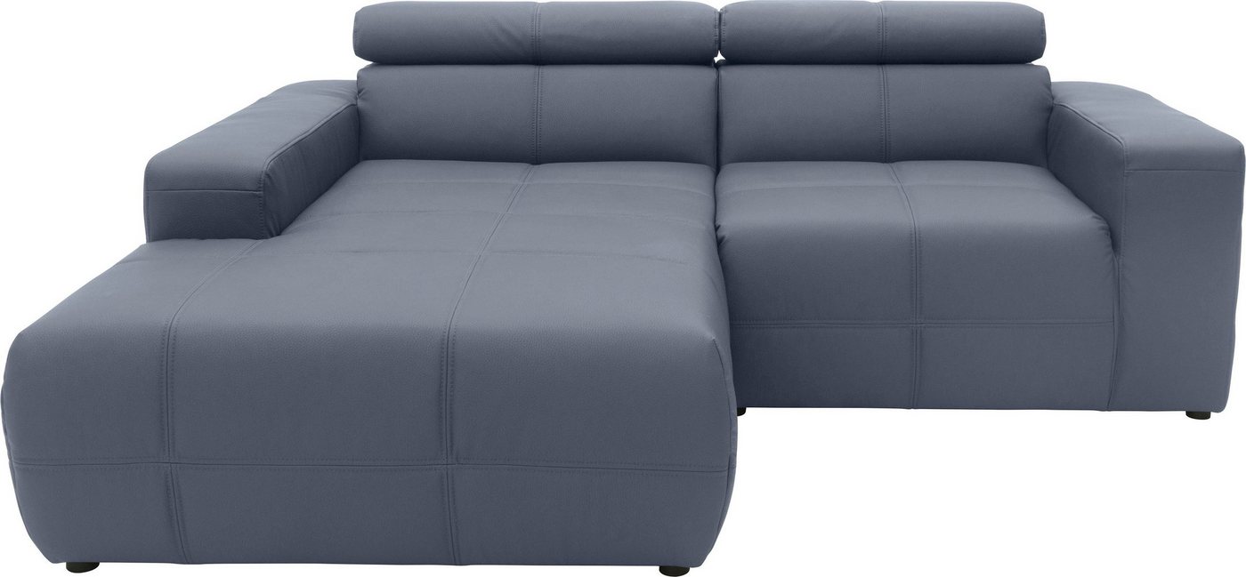 DOMO collection Ecksofa Brandon kleine Ausführung B/T/H: 214/100/80 cm, Mit Kopfteilverstellung, auch in Leder und Cord, L-Form von DOMO collection