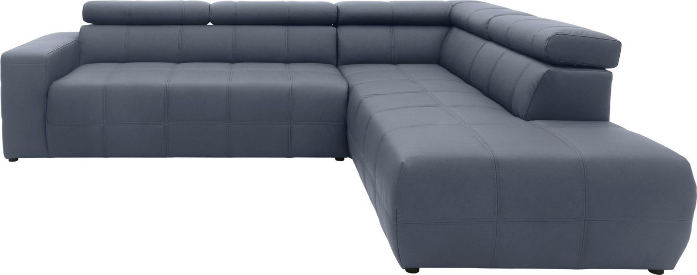 DOMO collection Ecksofa Brandon L-Form, auch in Leder, inklusive Kopfteilverstellung, wahlweise mit Sitztiefenverstellung von DOMO collection