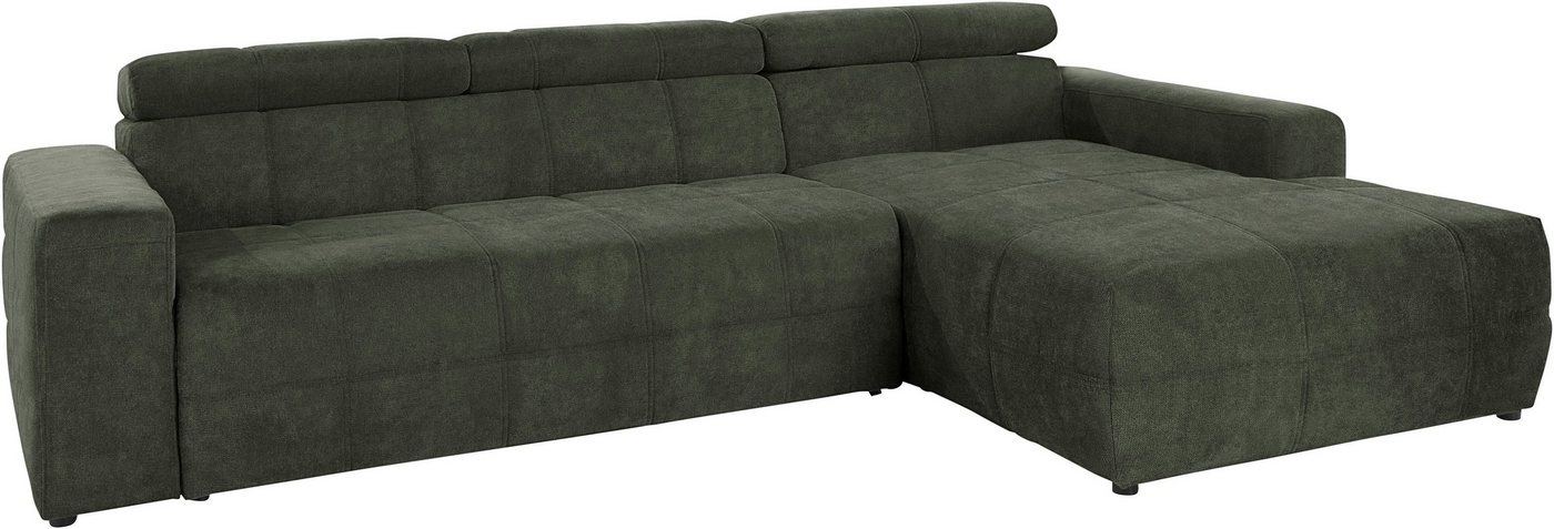 DOMO collection Ecksofa Brandon große Ausführung B/T/H: 289/177/80 cm, auch in Leder und Cord, mit Kopfteilverstellung, wahlweise Sitztiefenverstellung, L-Form von DOMO collection