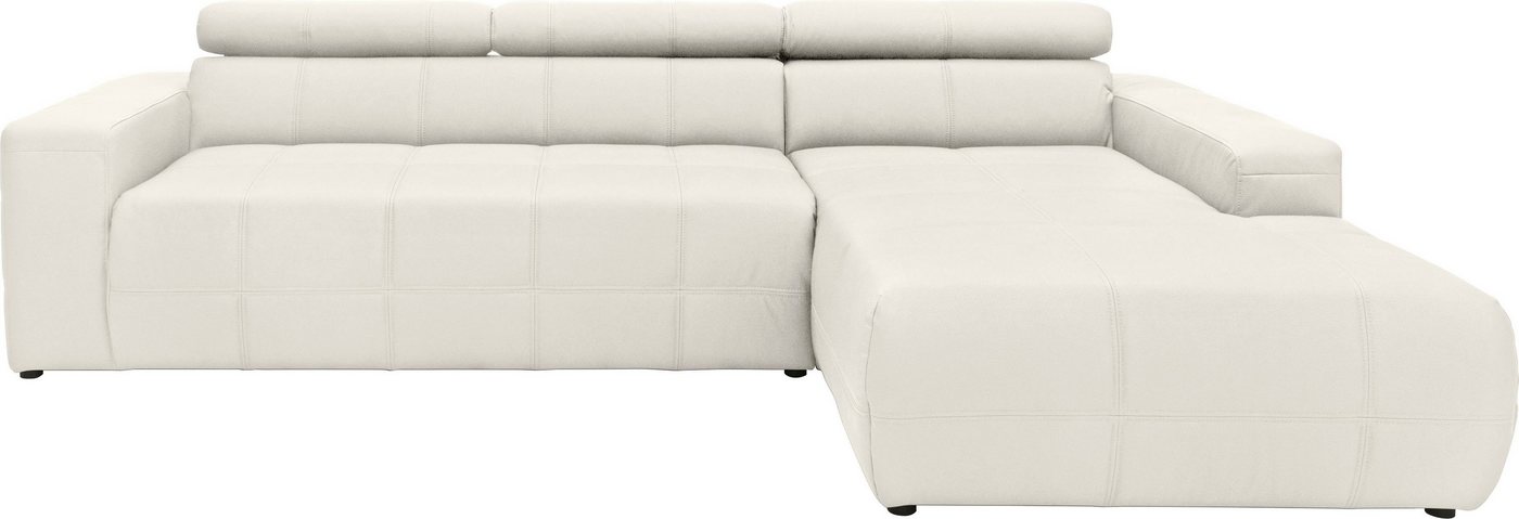 DOMO collection Ecksofa Brandon große Ausführung B/T/H: 289/177/80 cm, auch in Leder und Cord, mit Kopfteilverstellung, wahlweise Sitztiefenverstellung, L-Form von DOMO collection