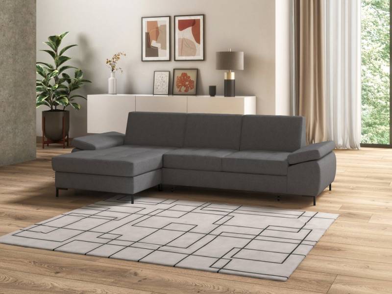 DOMO collection Ecksofa Capelo, komfortabel, klare Linien zeichnen dieses Design aus, L-Form, mit Armteilverstellung, wahlweise mit Bettfunktion, Federkern von DOMO collection