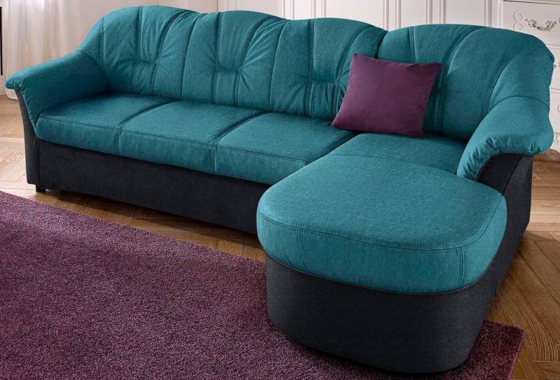 DOMO collection Ecksofa Flores Schlafsofa, B/T/H: 233/142/86 cm, L-Form, wahlweise mit Bettfunktion, wahlweise mit Federkern, auch in Leder von DOMO collection