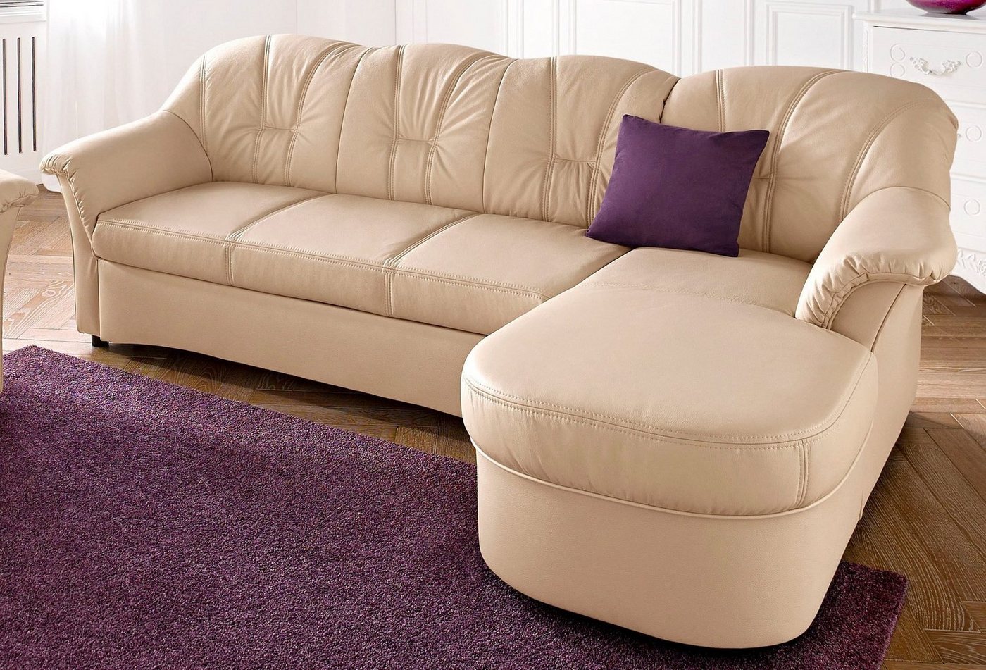 DOMO collection Ecksofa Flores Schlafsofa, B/T/H: 233/142/86 cm, L-Form, wahlweise mit Bettfunktion, wahlweise mit Federkern, auch in Leder von DOMO collection